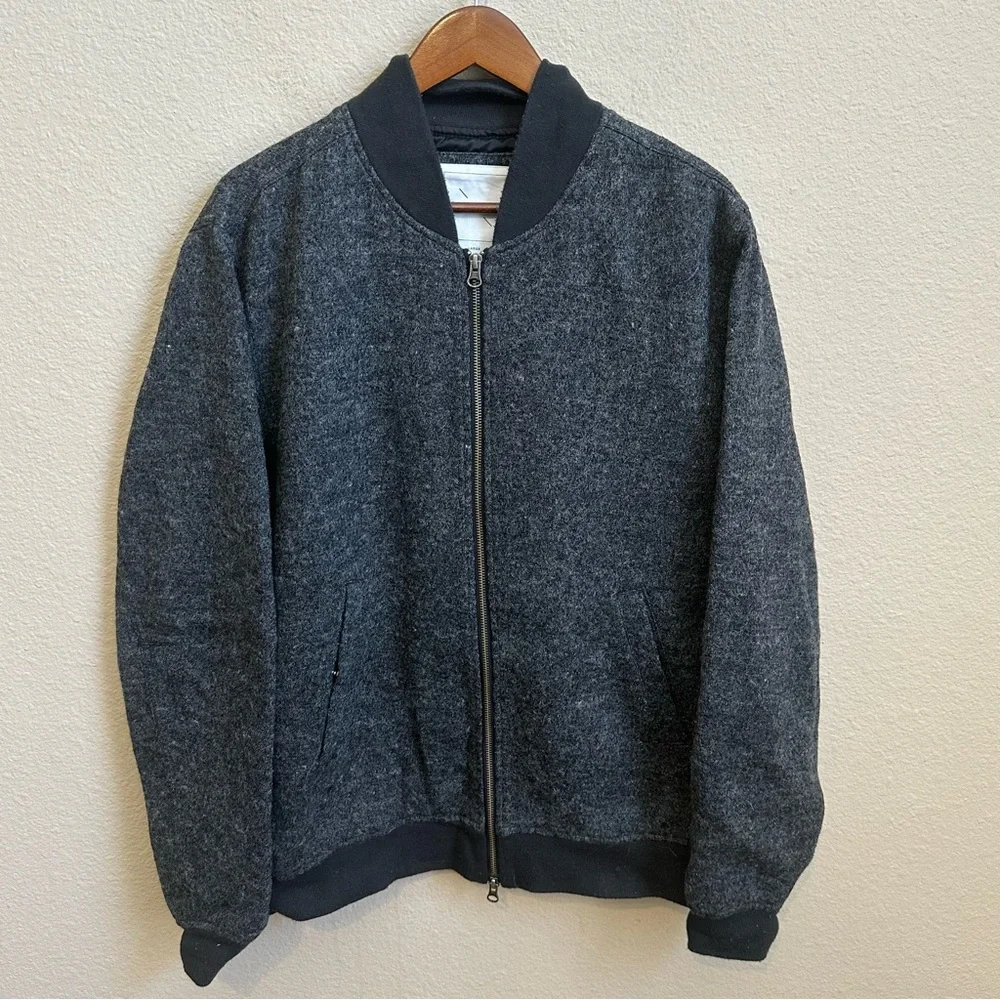 Saturdays Surf NYC Men’s Wool Blend Full Zip Bomber Jacket